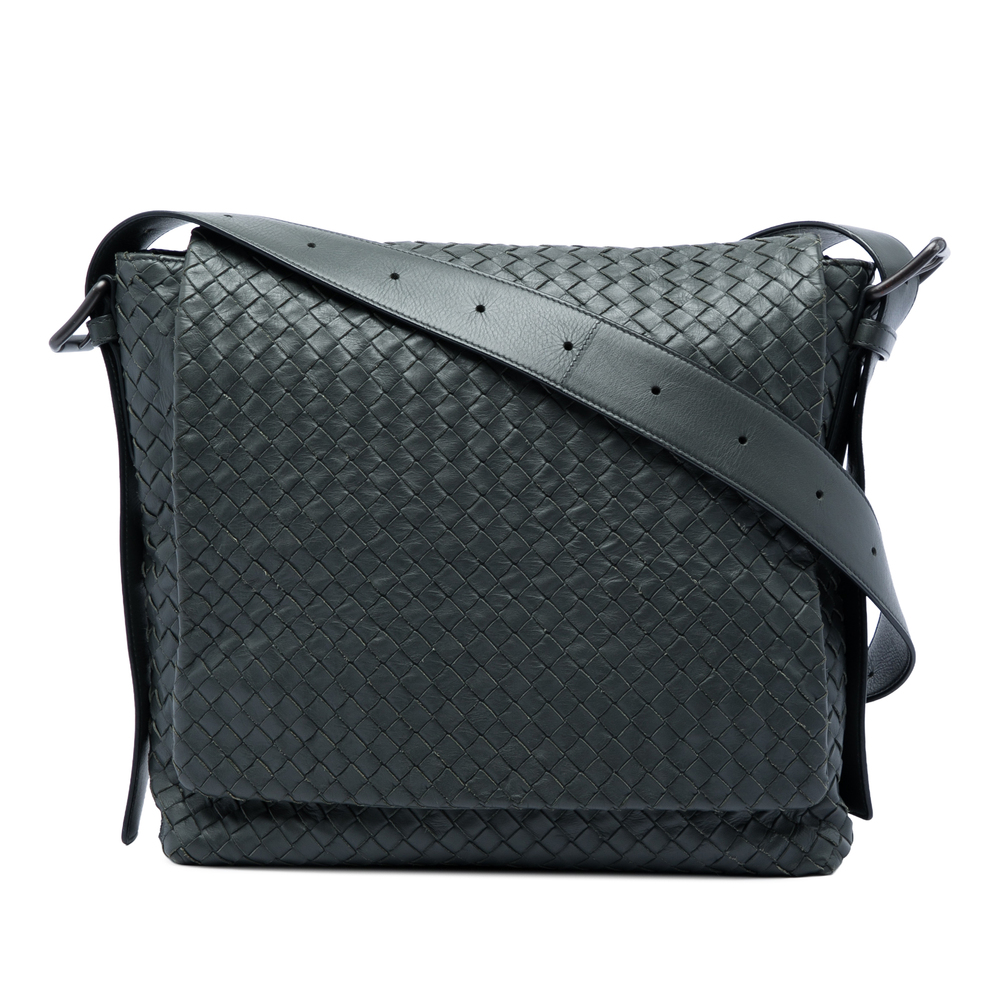 Pre-Loved Bottega Veneta Nappa Intrecciato Messenger Bag